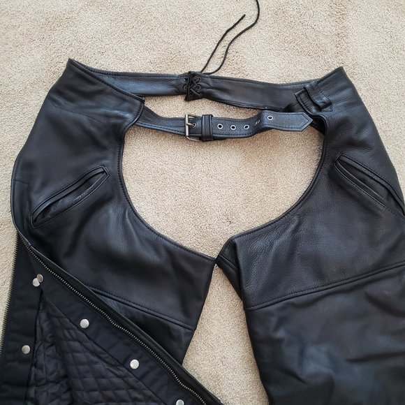 Xpert Performance Gear 4X Black Leather Chaps - Picture 3 of 6